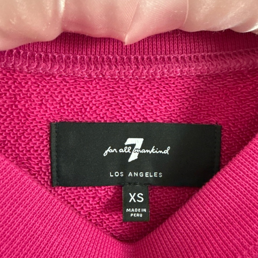 7 for All Mankind Sweatshirt Relaxed Fit XS - Picture 2 of 9